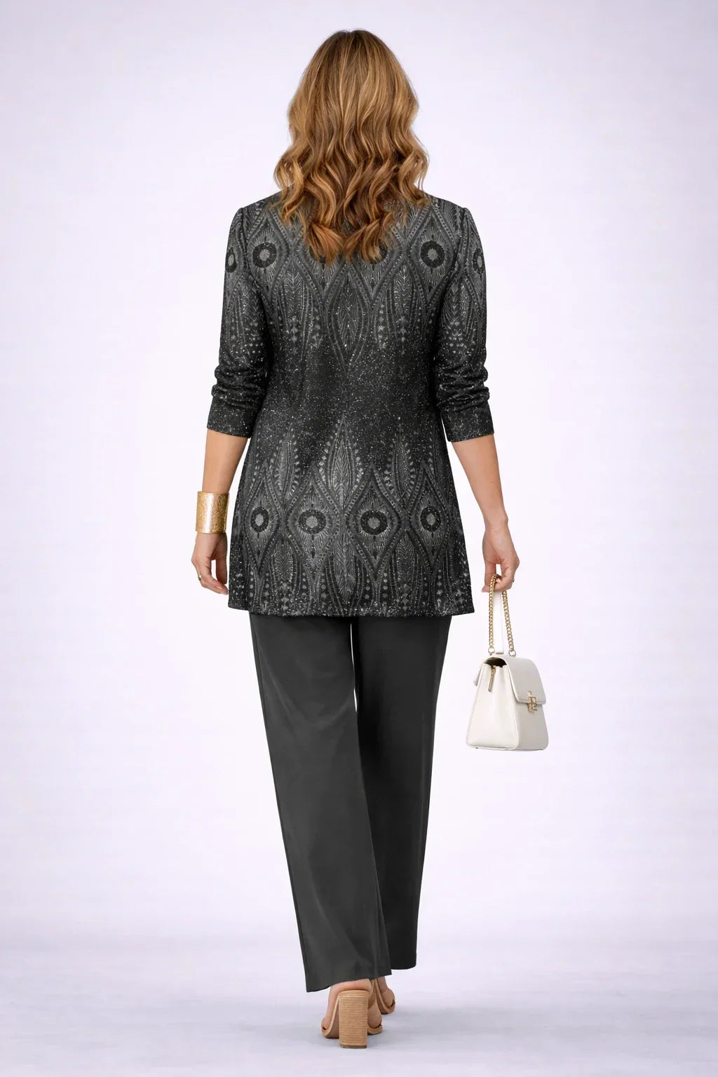 Vera | Black &amp; Silver Paisley Three-Piece Set