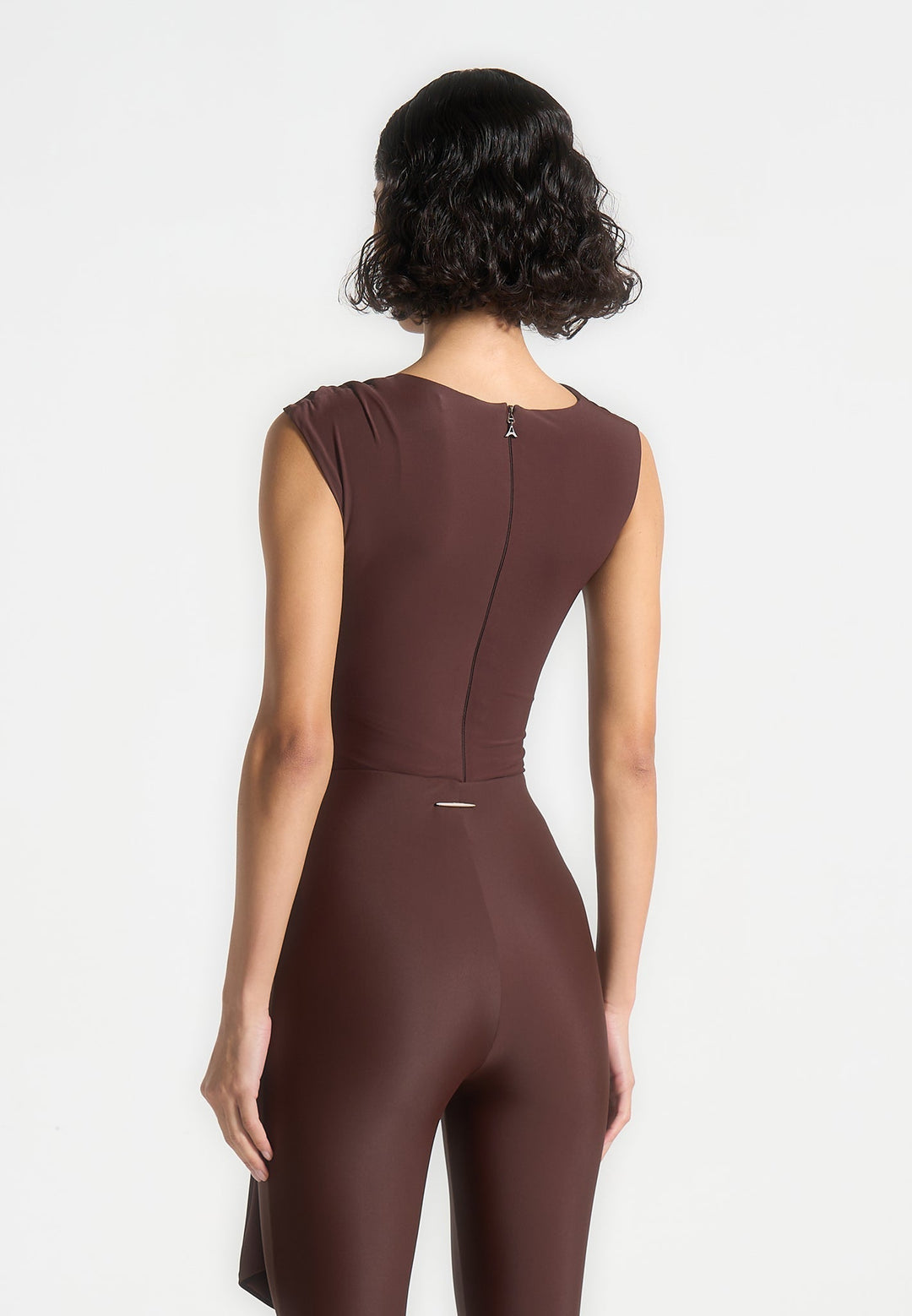 Bodysuit with Hardware Detail - Brown