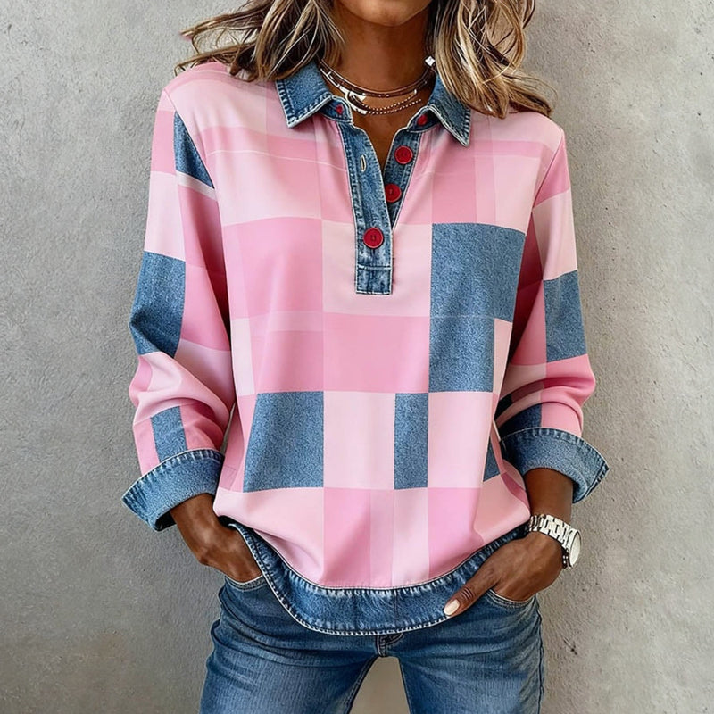 Marissa™ | Vintage Plaid Sweatshirt.