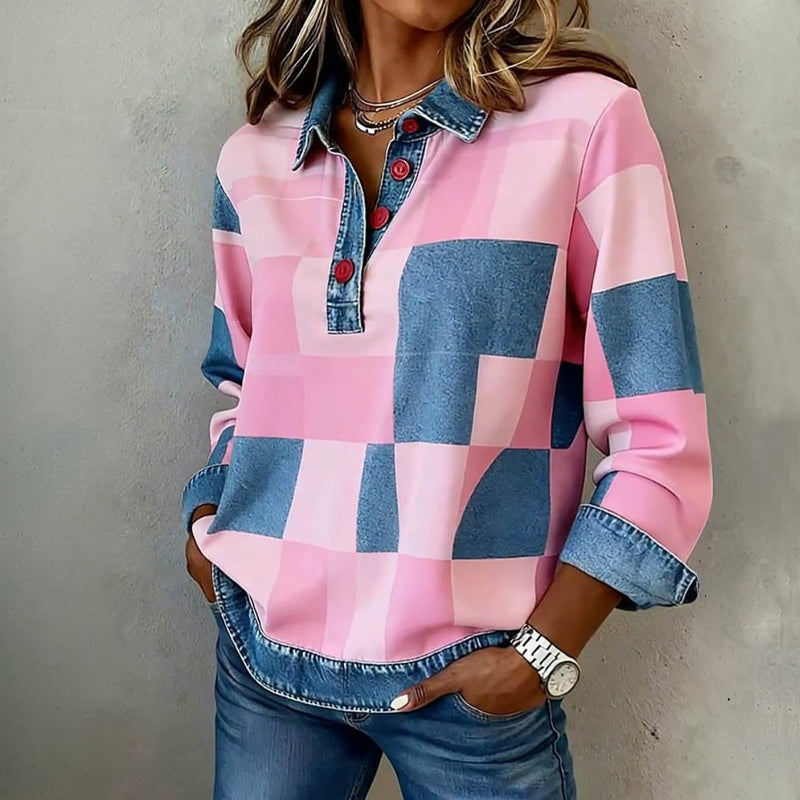 Marissa™ | Vintage Plaid Sweatshirt.