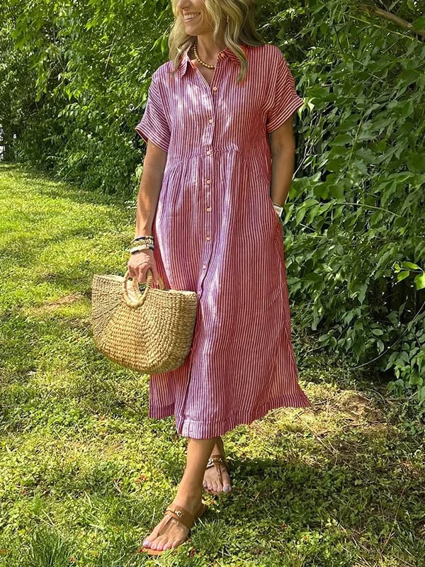 Brooklyn | Striped Shirt Dress