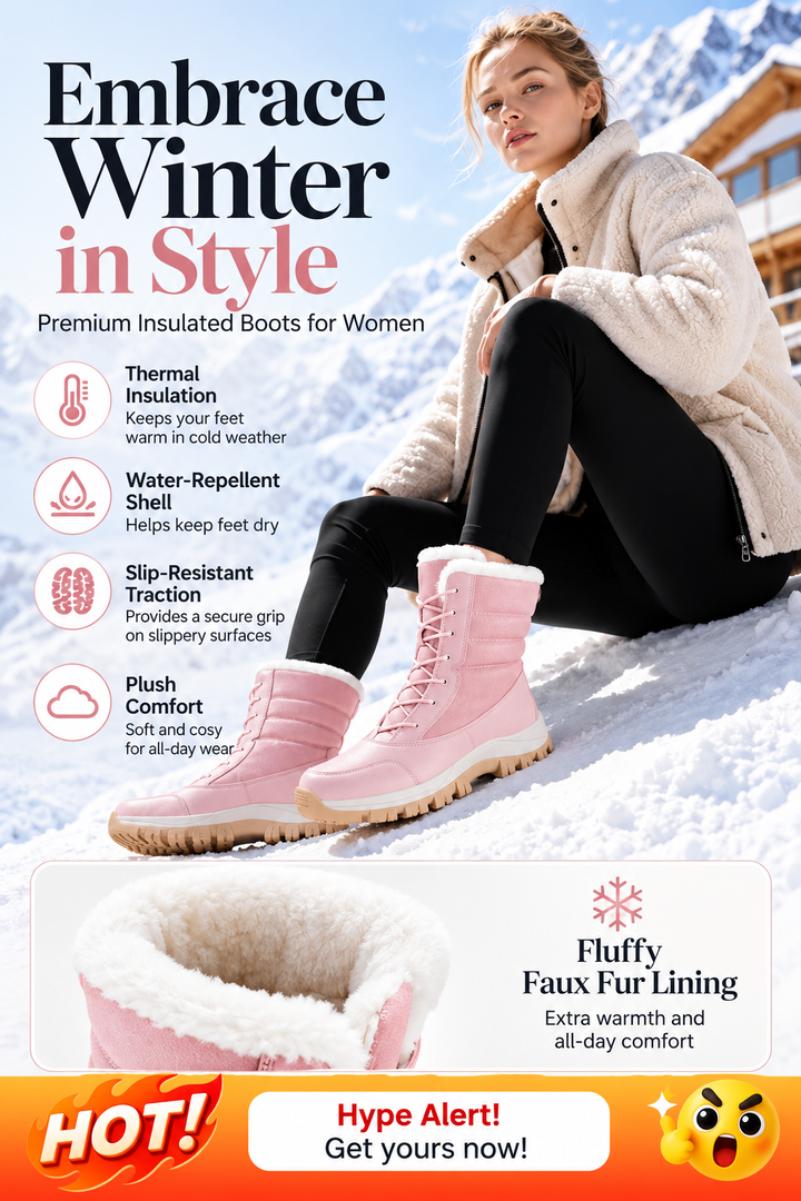 Apple | Waterproof Plush-Lined Mid-Calf Snow Boots
