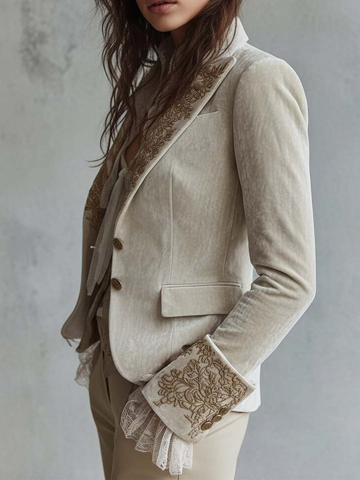 Amberly | Embroidered Tailored Blazer