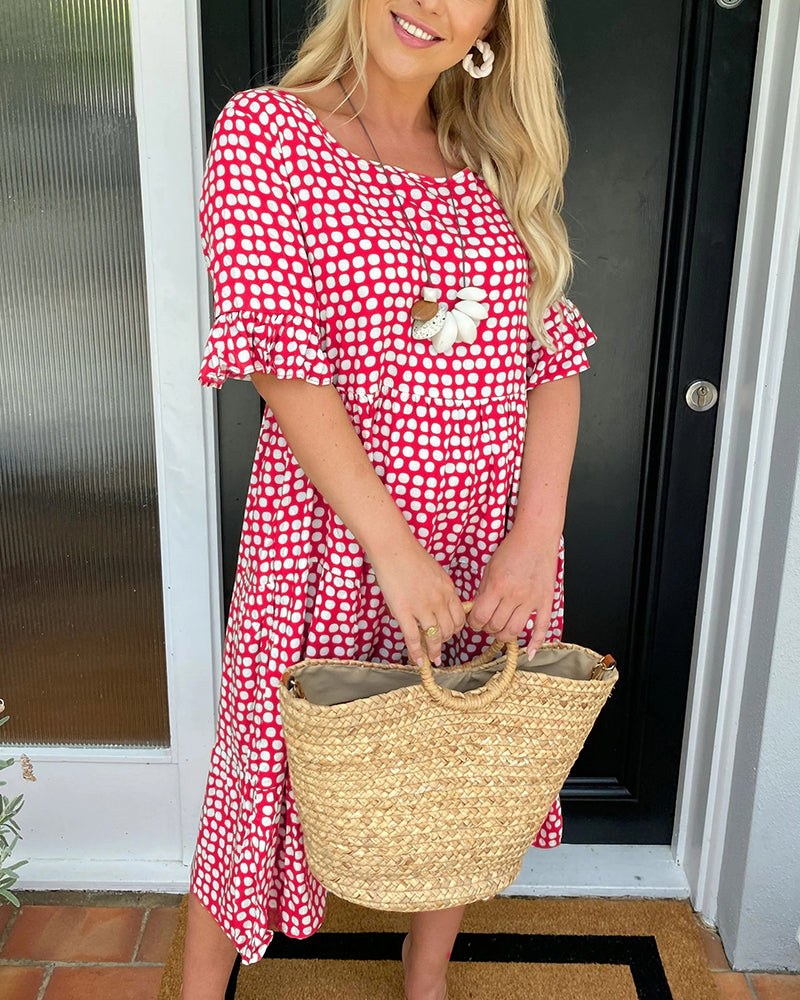 Isabella | Elegant Polka Dot A-Line Dress
