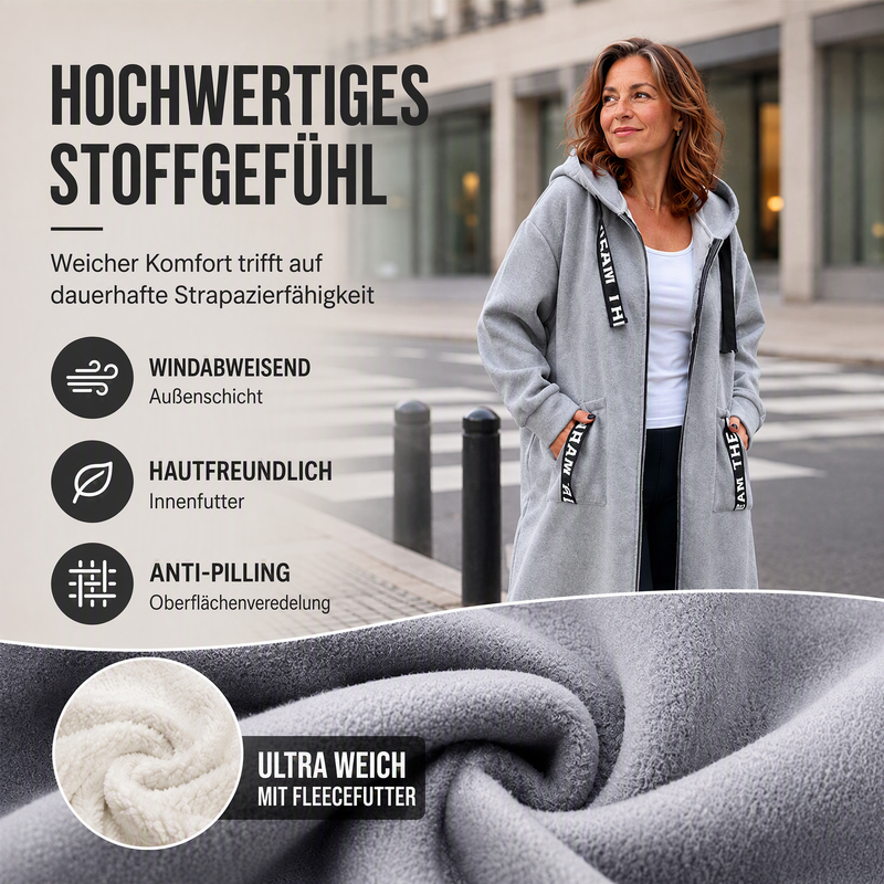 Carla | Oversized Hooded Sweatshirt Coat