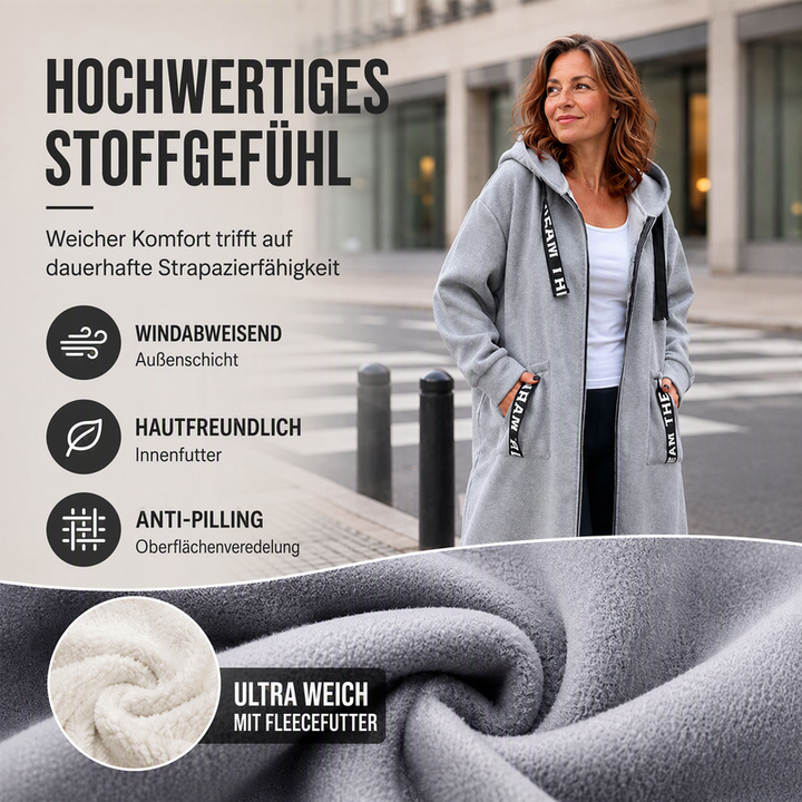 Carla | Oversized Hooded Sweatshirt Coat