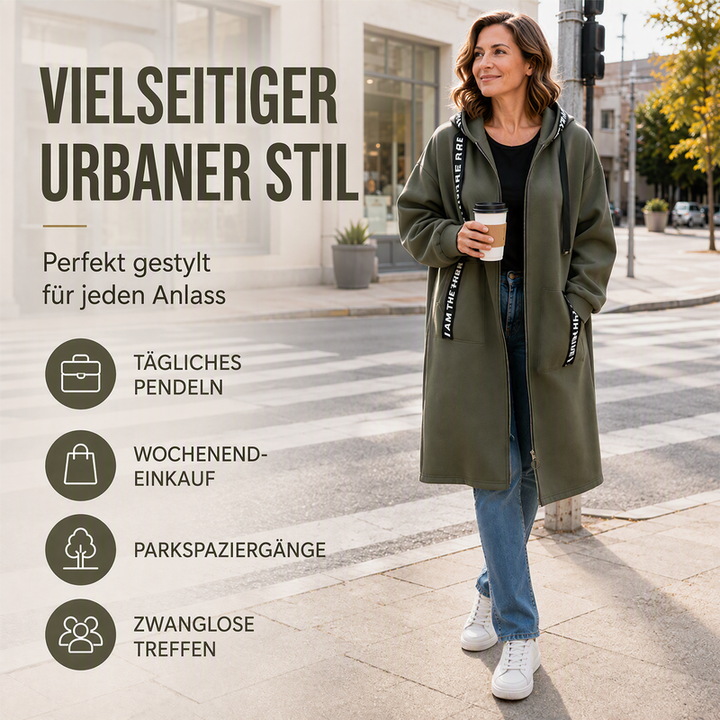 Carla | Oversized Hooded Sweatshirt Coat