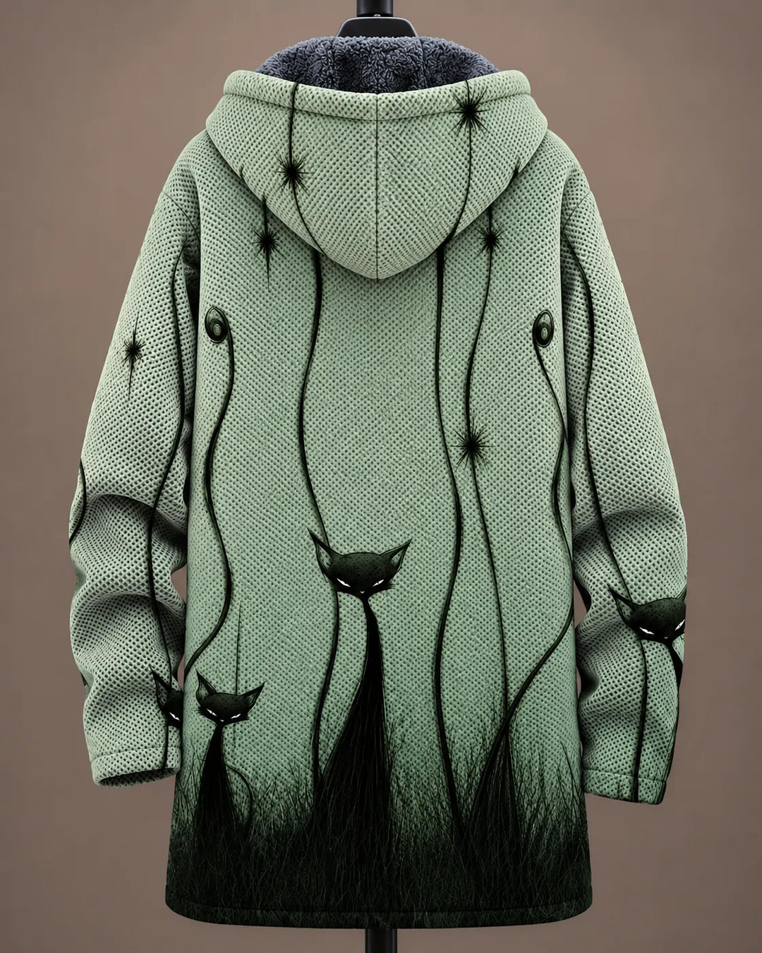Madeline | Cat Print Hooded Jacket