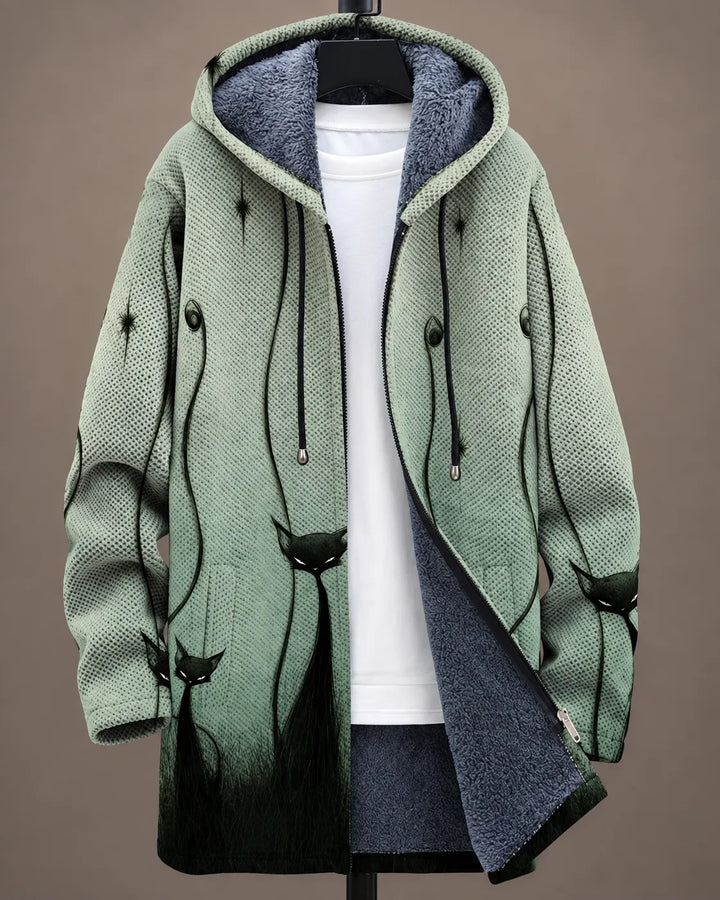 Kathy | Colorful Geometric Hooded Jacket
