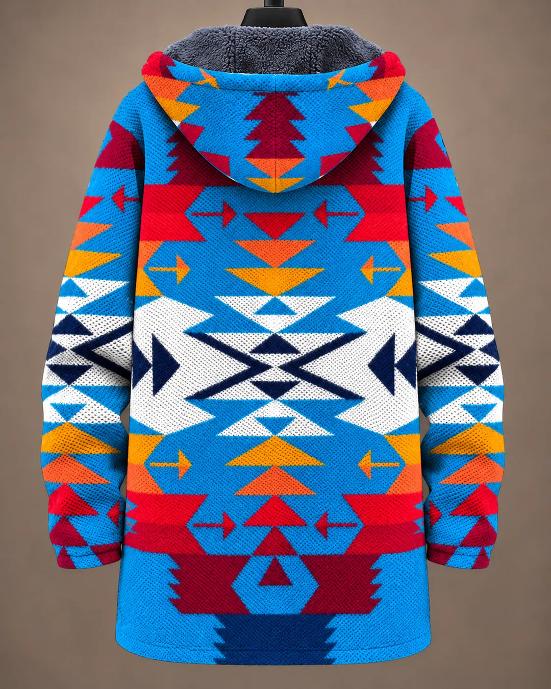 Talia | Geometric Print Hooded Jacket