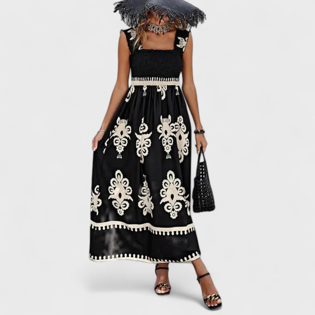 Nereza | Handmade Dress with Handcrafted Embroidery