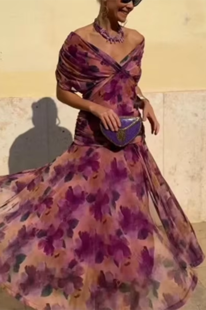 Lorenza™ | Elegant Maxi Dress with V-Neck