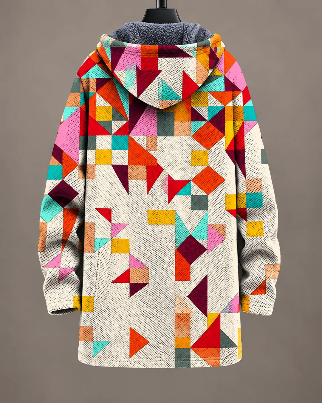 Kathy | Colorful Geometric Hooded Jacket