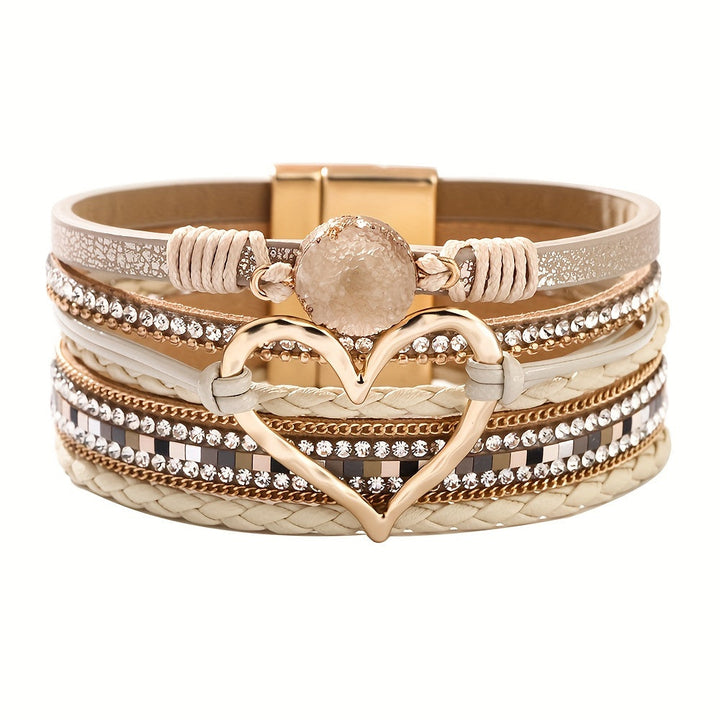 Ophelia | Layered Heart Cuff Bracelet