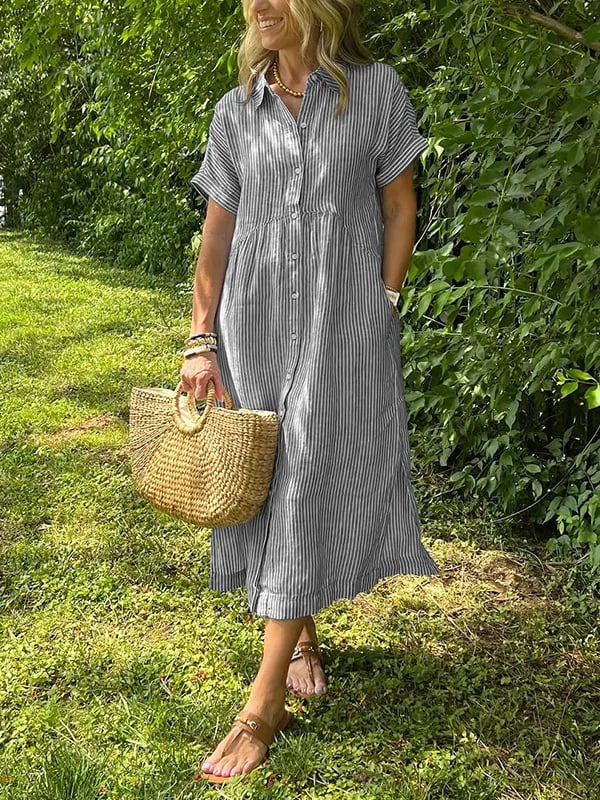 Brooklyn | Striped Shirt Dress