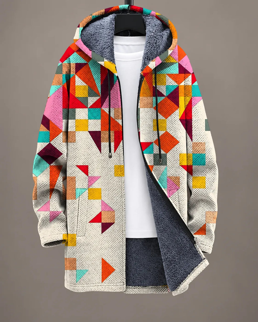 Isadora | Mosaic Print Hooded Jacket