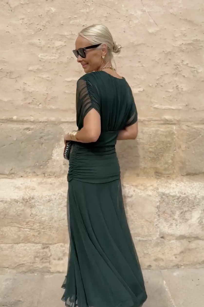 Lorenza™ | Elegant Maxi Dress with V-Neck