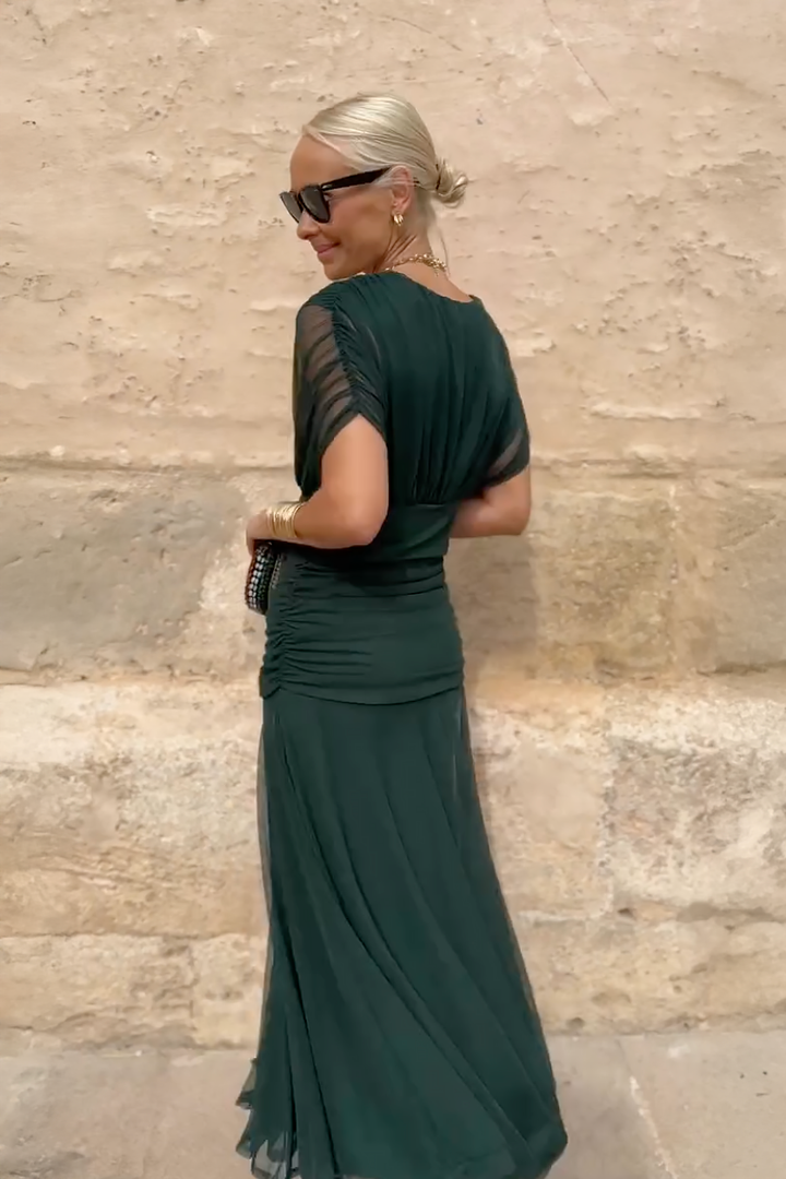 Lorenza™ | Elegant Maxi Dress with V-Neck