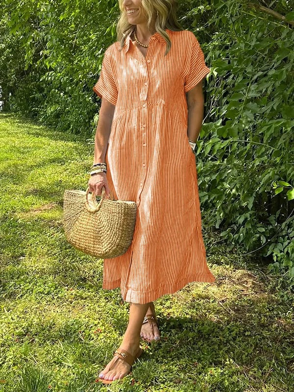 Brooklyn | Striped Shirt Dress