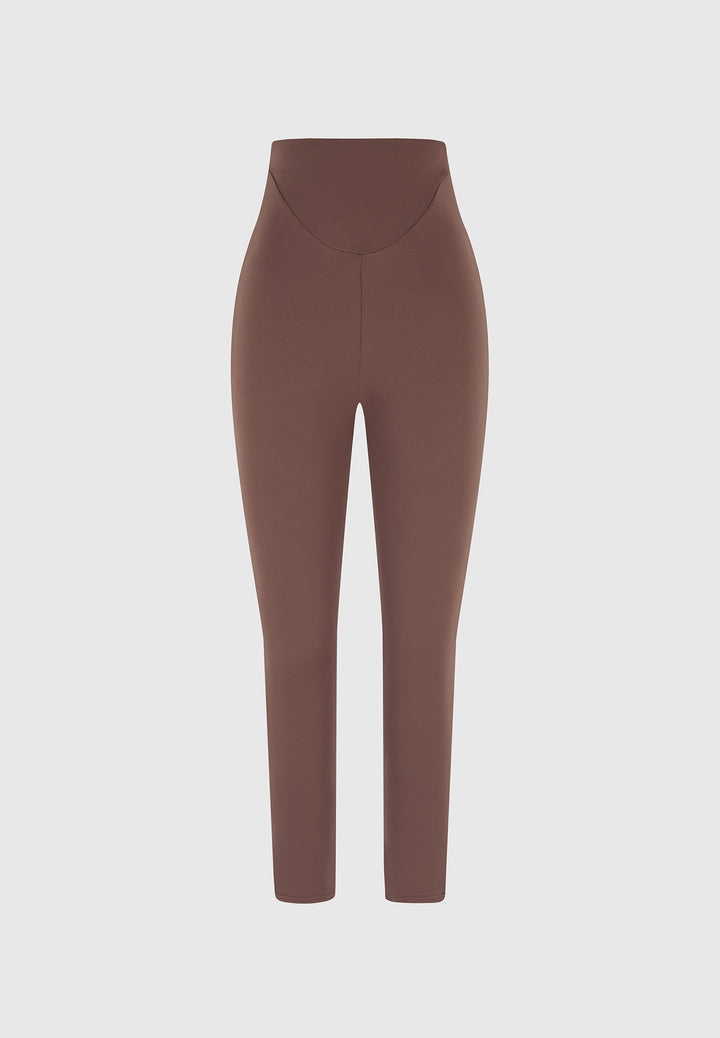 Chloe - High Waisted Leggings - Brown
