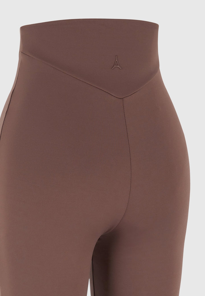 Chloe - High Waisted Leggings - Brown