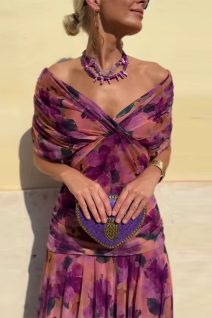 Lorenza™ | Elegant Maxi Dress with V-Neck