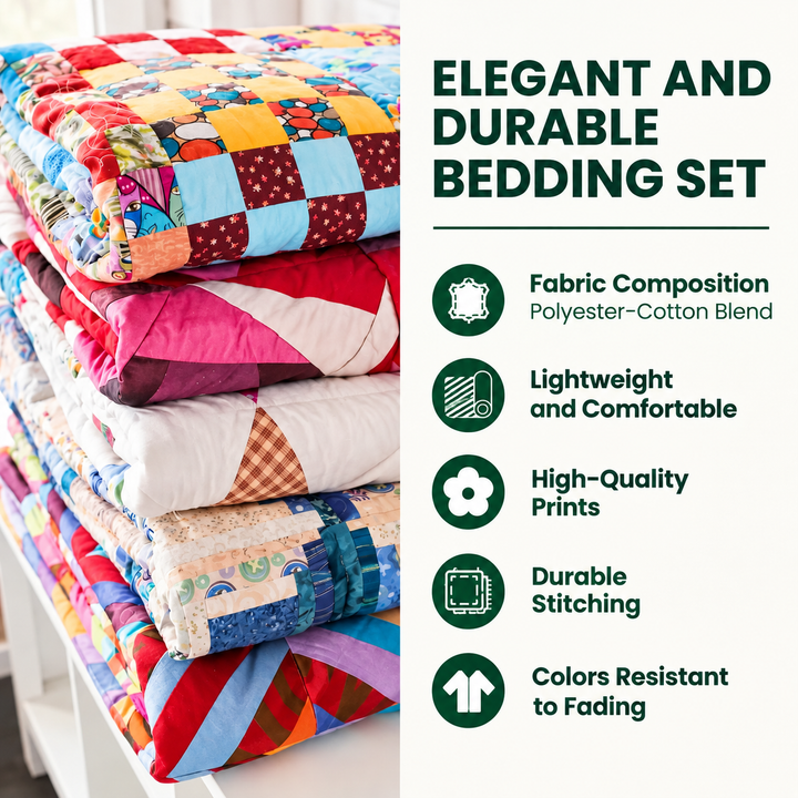 3-Piece Quilted Bedding Set – Sea Turtles