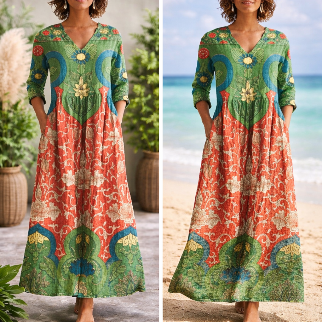 Judith | Vintage Floral Maxi Dress