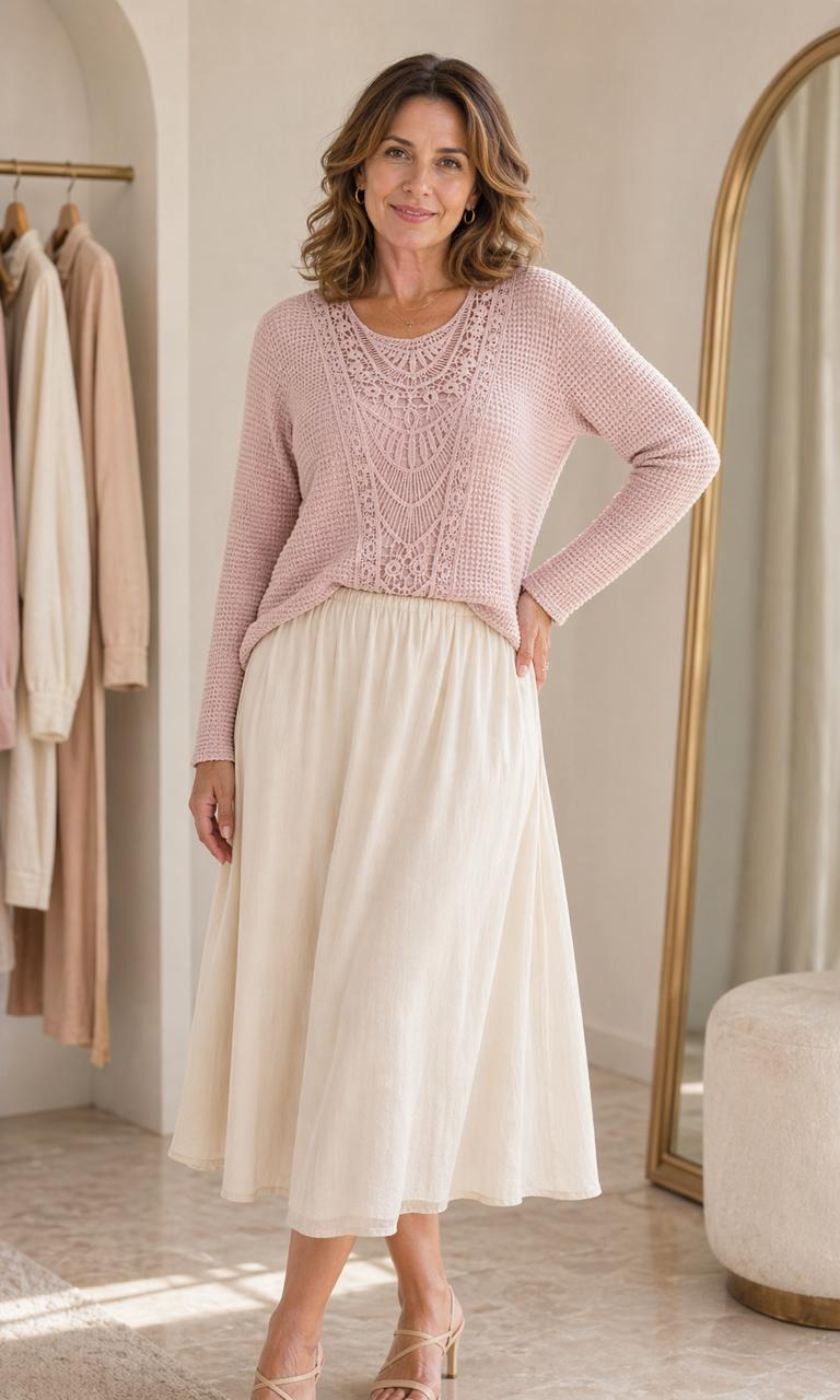 Caroline | Elegant Ibiza Knit Top.