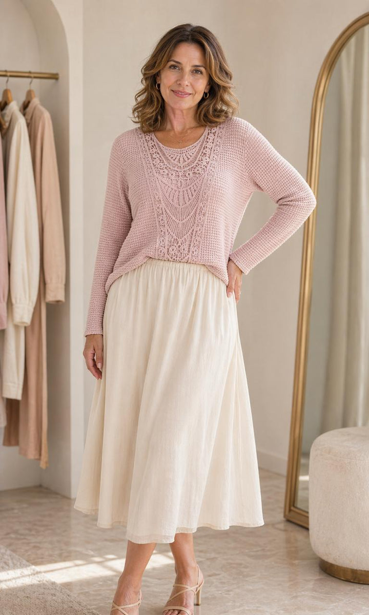 Caroline | Elegant Ibiza Knit Top.