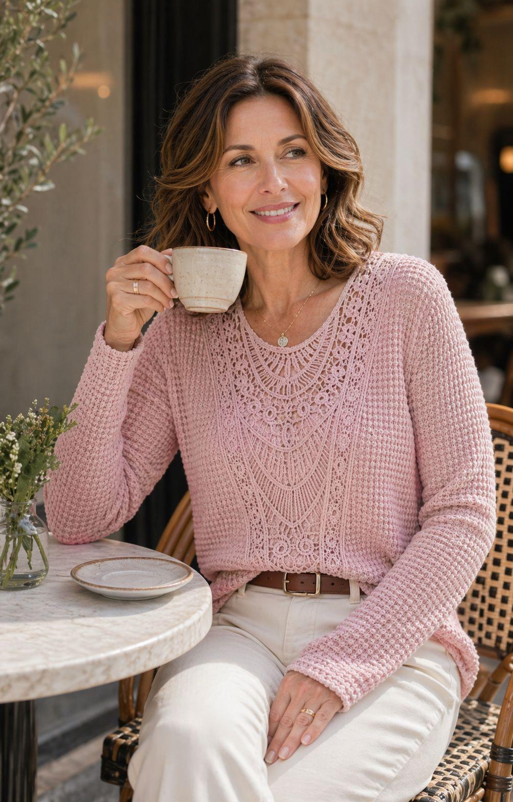 Caroline | Elegant Ibiza Knit Top.