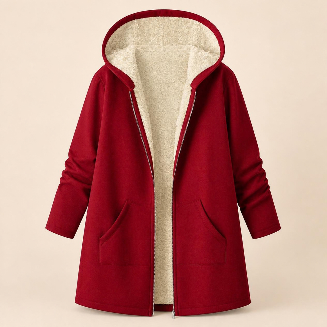 Odessa | Cozy Fleece-Lined Hooded Coat