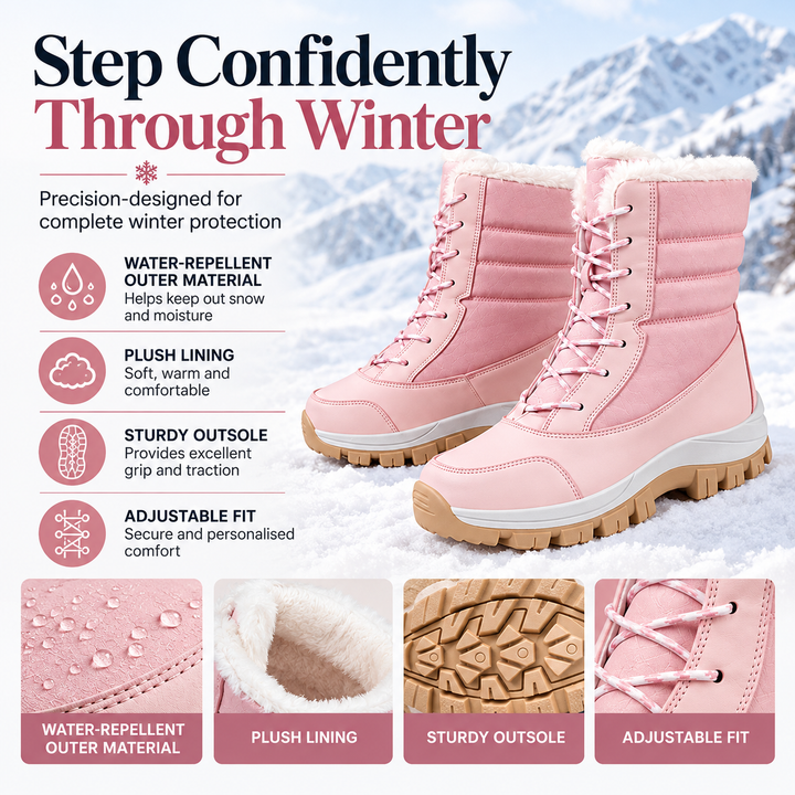 Apple | Waterproof Plush-Lined Mid-Calf Snow Boots