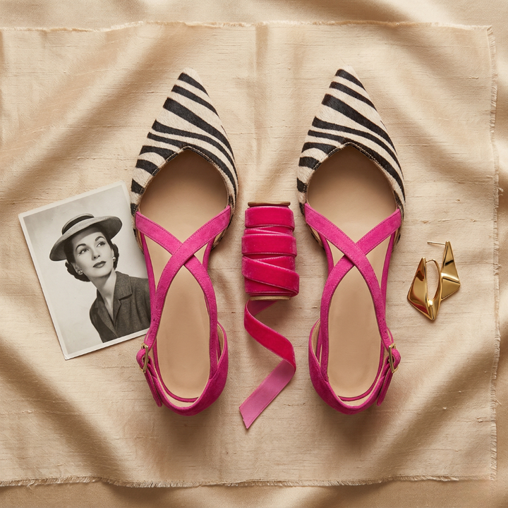 Fern - Ballet Flats with Straps.