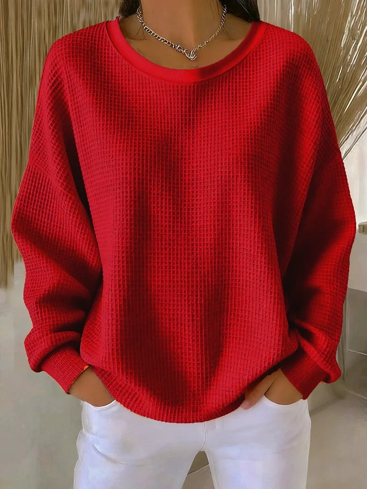 Cecilia | Relaxed Waffle-Texture Sweater