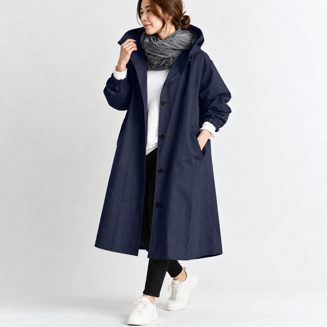 Wendy | Long Hooded Trench Coat