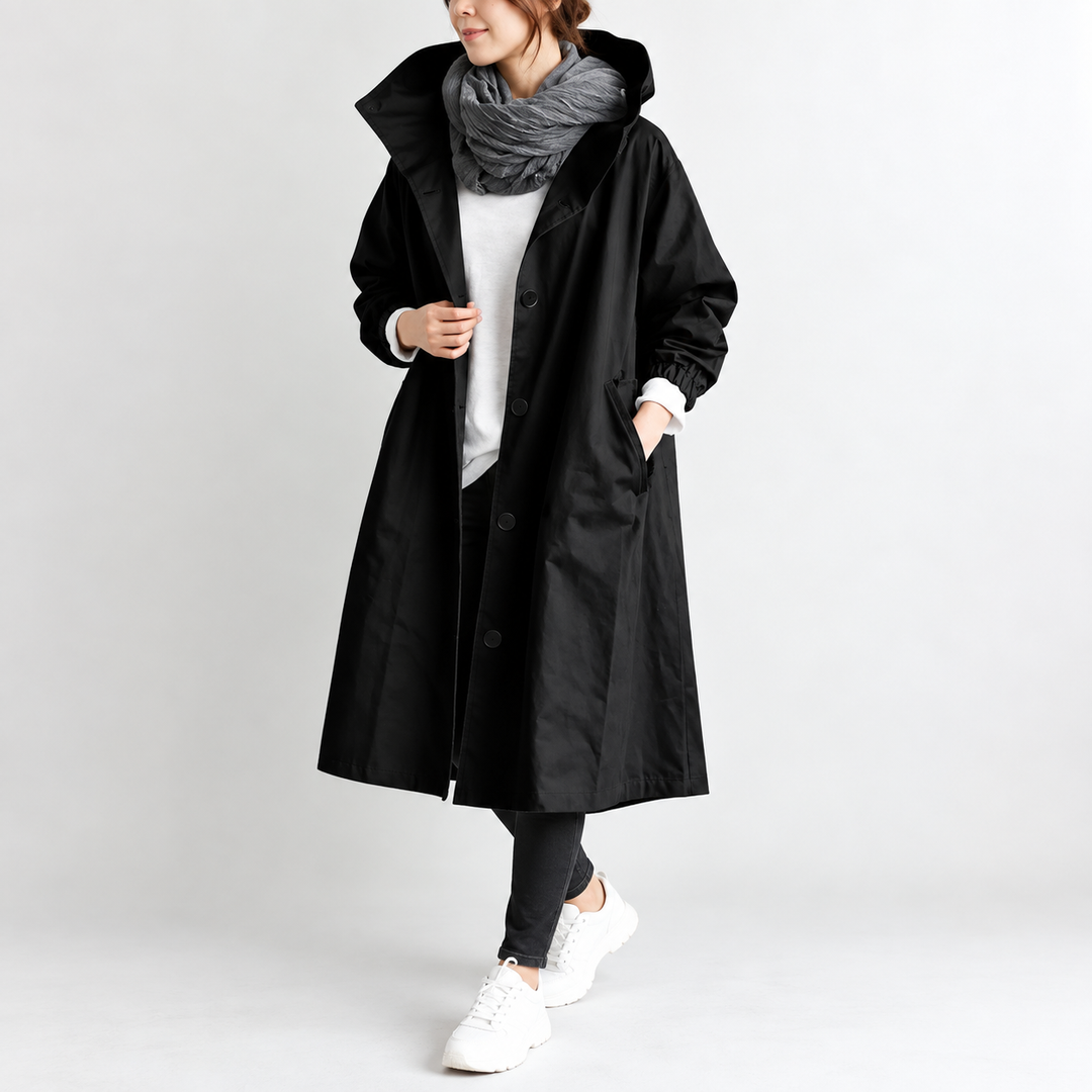 Wendy | Long Hooded Trench Coat
