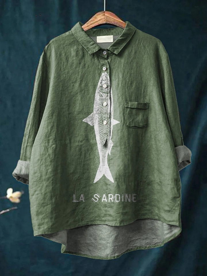 Faye | Sardine Fish Graphic Printed Women&