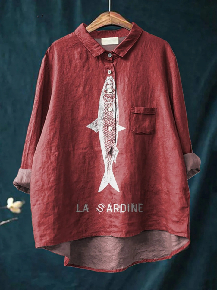 Faye | Sardine Fish Graphic Printed Women&