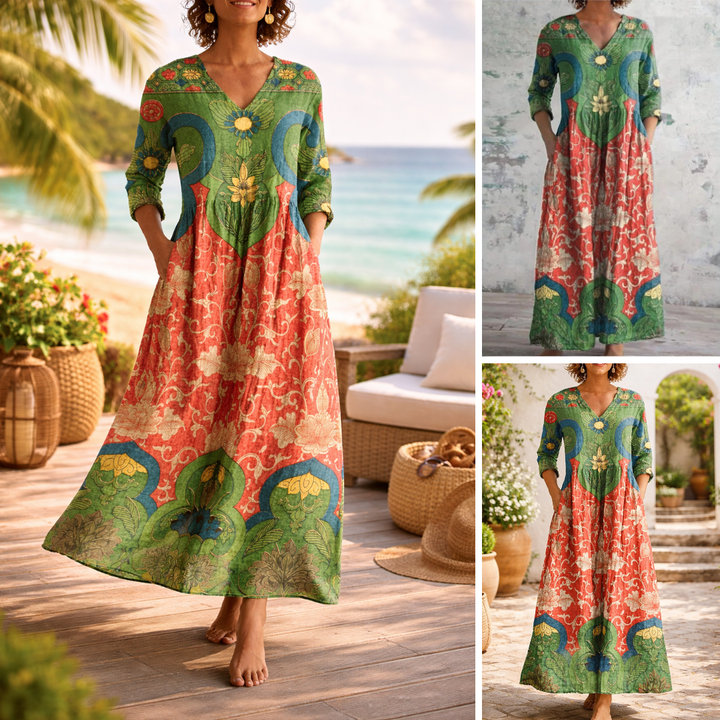 Judith | Vintage Floral Maxi Dress