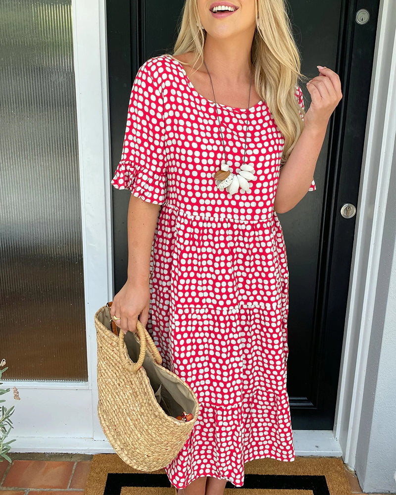 Isabella | Elegant Polka Dot A-Line Dress
