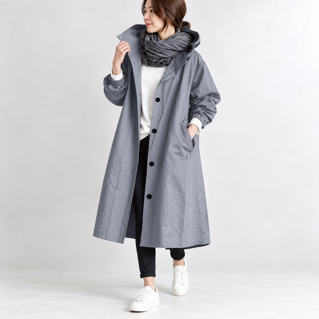 Wendy | Long Hooded Trench Coat