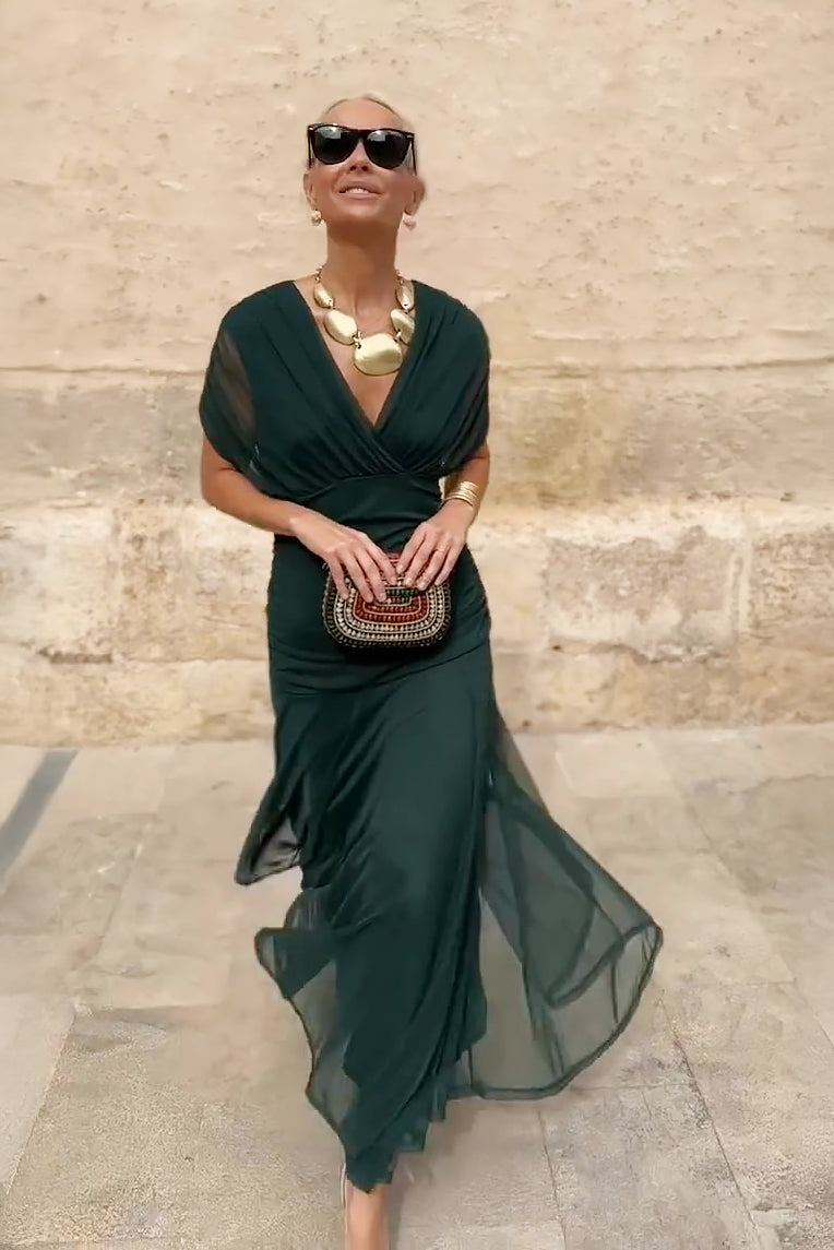 Lorenza™ | Elegant Maxi Dress with V-Neck