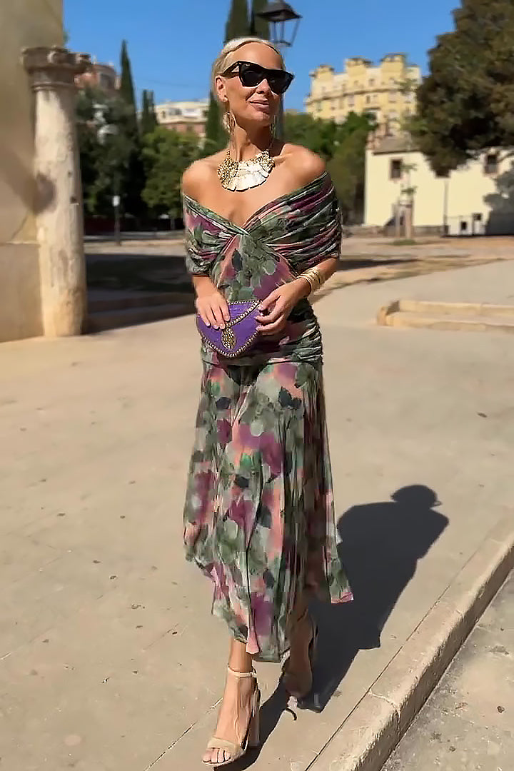 Lorenza™ | Elegant Maxi Dress with V-Neck