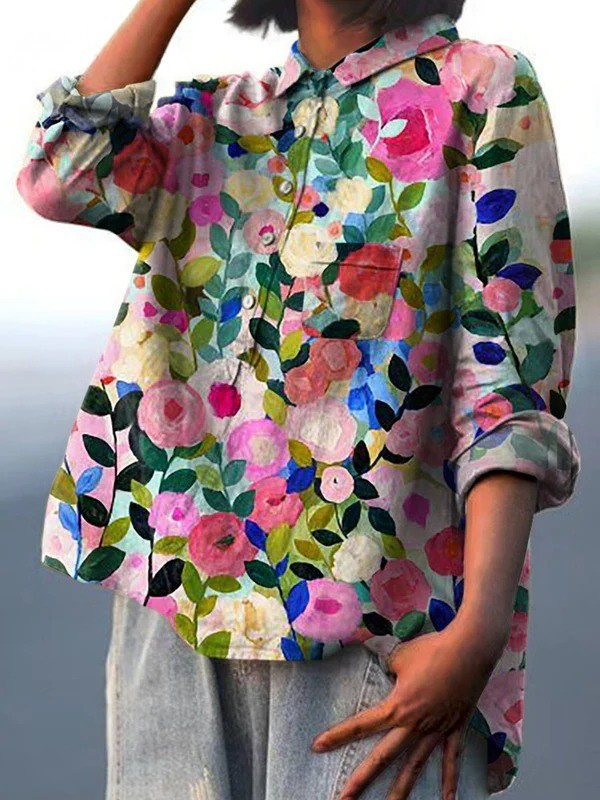 Delia | Colorful Spring Floral Garden Printed Women&