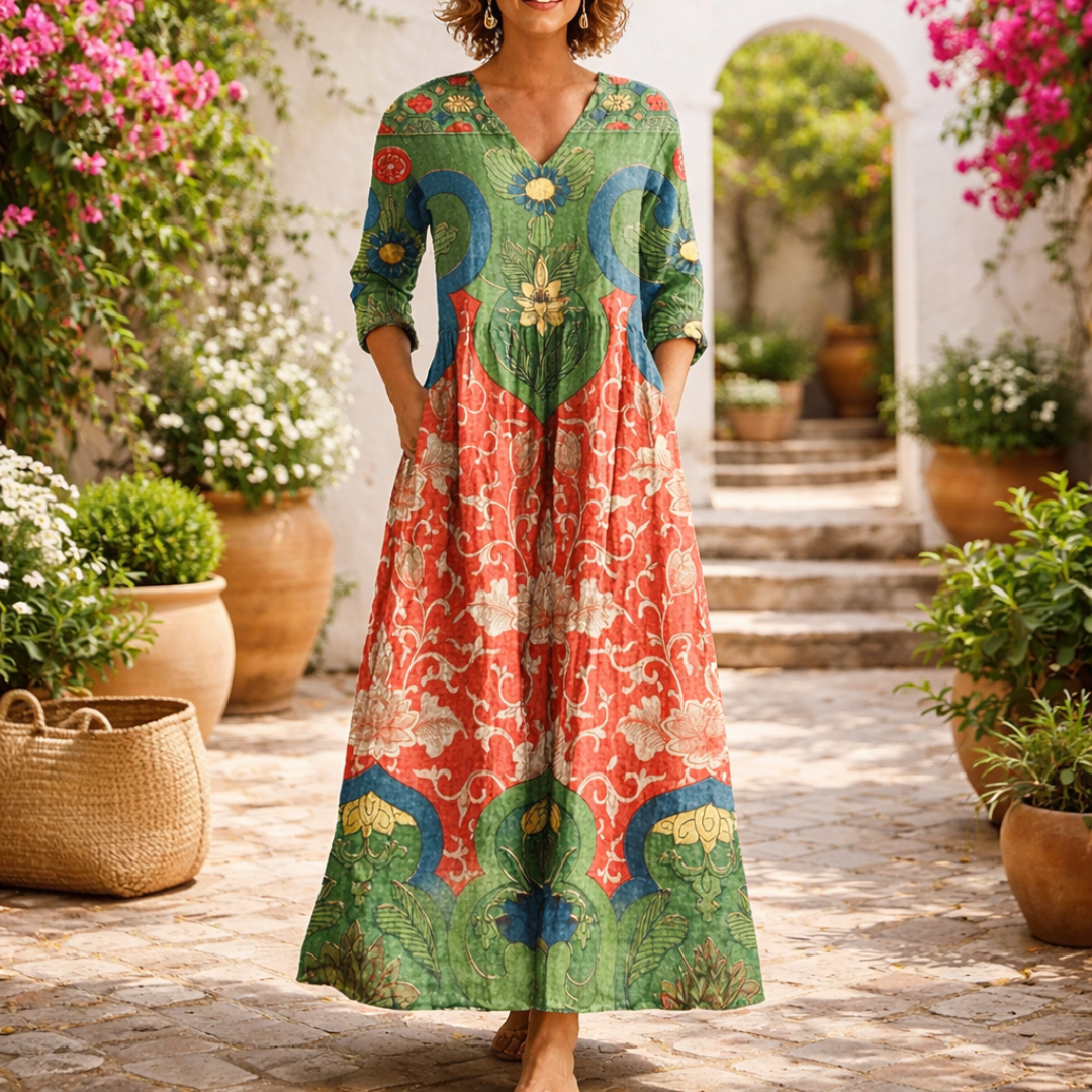 Judith | Vintage Floral Maxi Dress