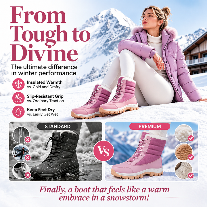Apple | Waterproof Plush-Lined Mid-Calf Snow Boots
