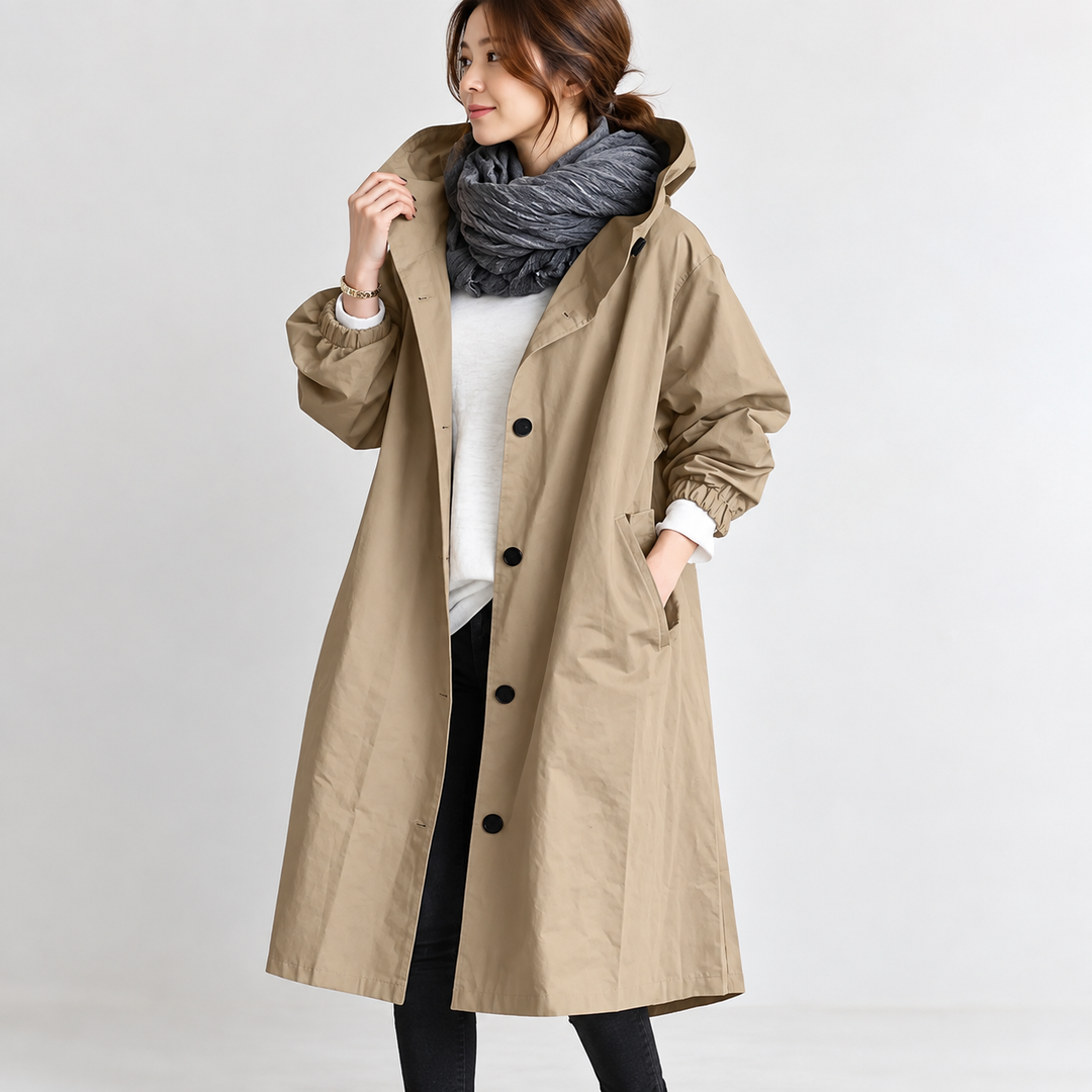 Wendy | Long Hooded Trench Coat