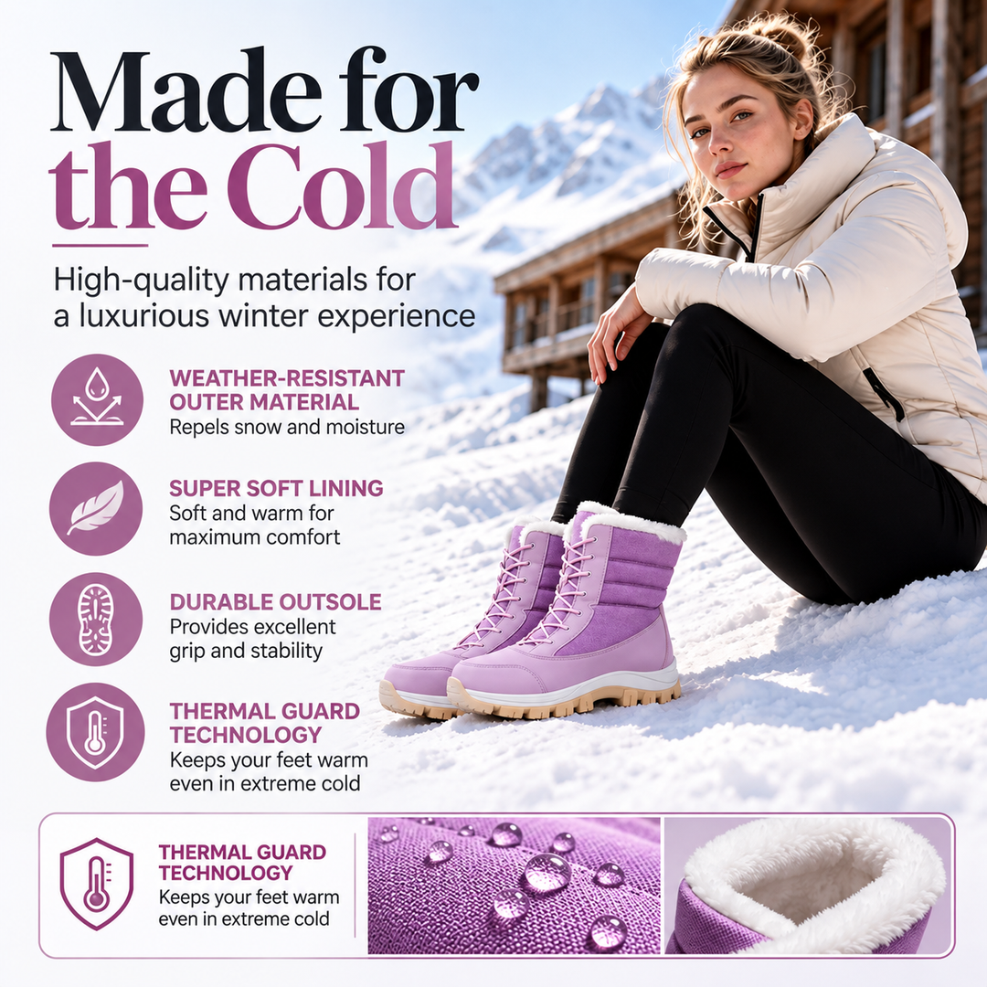 Apple | Waterproof Plush-Lined Mid-Calf Snow Boots