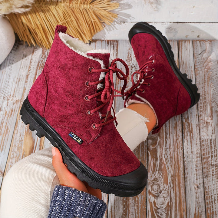 Rosalind™ | Plush-Lined Lace-Up Snow Boots